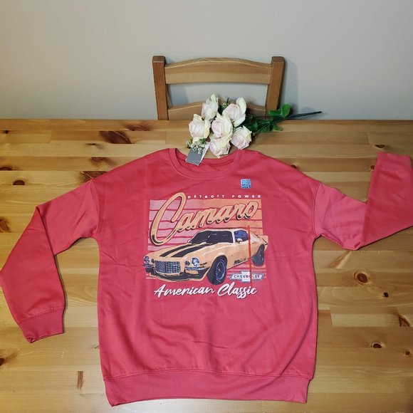 gm - Women's Camaro Graphic Sweatshirt Size XS Raspberry wine - Picture 4 of 9